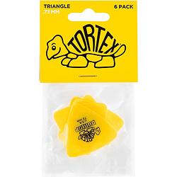 Foto van Dunlop 431p073 tortex triangle pick 0.73 mm plectrumset (6 stuks)