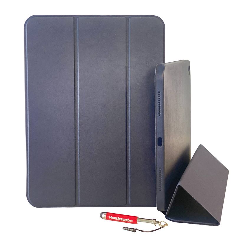 Foto van Hem smart ipad vouw hoes geschikt voor apple ipad 10 (2022) - 10.9 inch - donkerblauw - ipad hoes, tablethoes