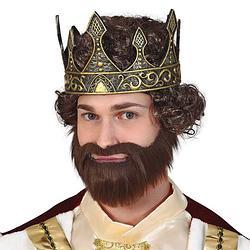 Foto van Guircia verkleed kroon voor volwassenen - goud - latex - koning - koningsdag/carnaval - verkleedhoofddeksels