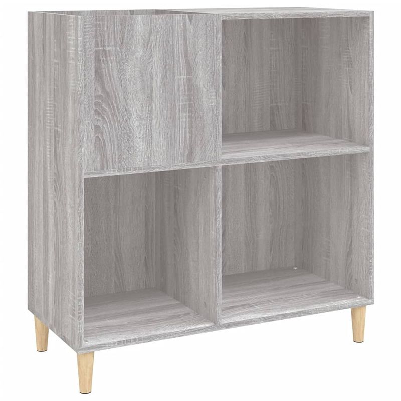 Foto van Vidaxl platenkast 84,5x38x89 cm bewerkt hout grijs sonoma eikenkleurig