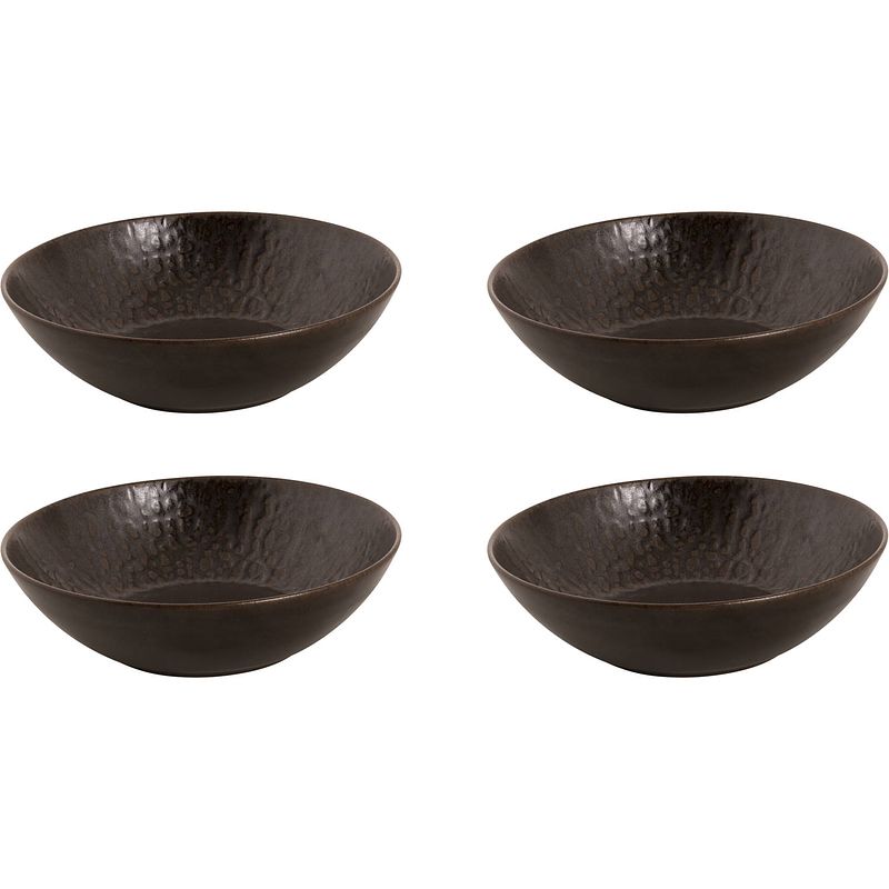 Foto van Palmer bord diep coupe ruston 17 cm bruin stoneware 4 stuk(s)