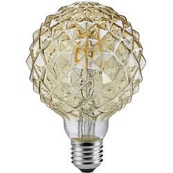 Foto van Led lamp - filament - trion globin - e27 fitting - 4w - warm wit 2700k - amber - aluminium