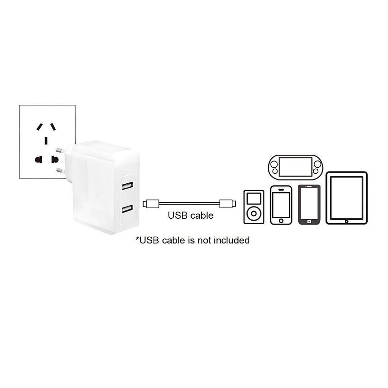 Foto van Logilink pa0094 usb-oplader thuis uitgangsstroom (max.) 3400 ma 2 x usb