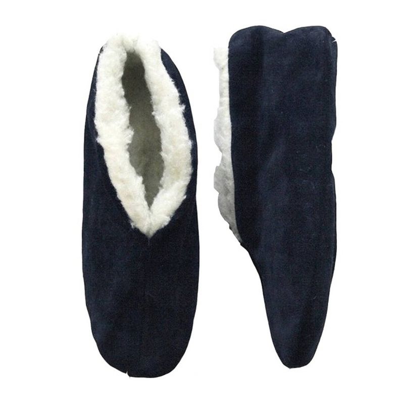 Foto van Spaanse suede slofjes/pantoffeltjes navy blauw voor volwassenen 36 - pantoffels