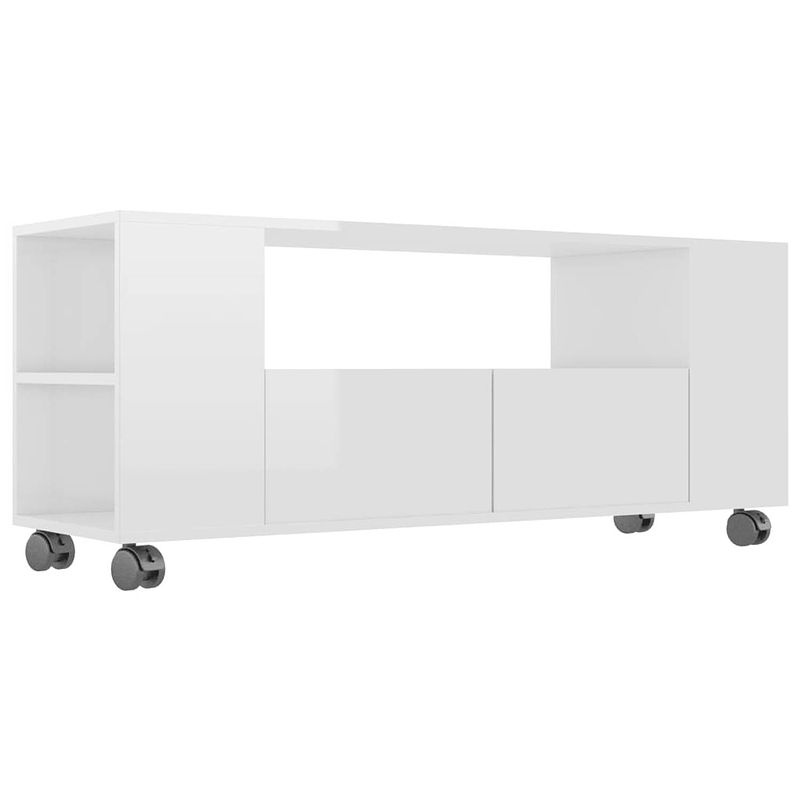 Foto van Infiori tv-meubel 120x35x48 cm bewerkt hout hoogglans wit