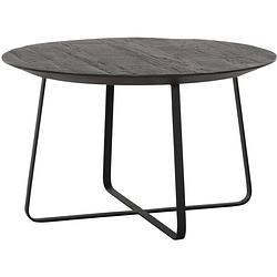 Foto van Dtp home coffee table neptunes large black,35xø60 cm, recycled teak...