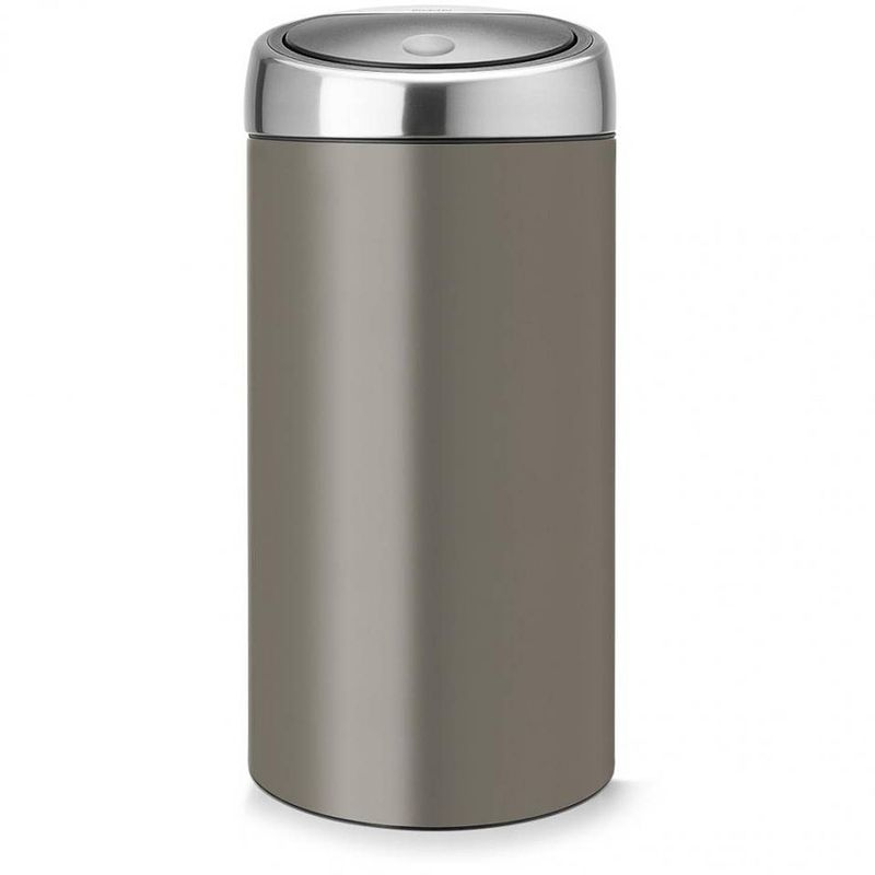 Foto van Brabantia touch bin afvalemmer 2 x 20 liter met 2 kunststof binnenemmers - platinum / matt steel fingerprint proof