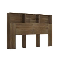 Foto van The living store hoofdbordkast - bruineiken - 160 x 19 x 103.5 cm - wandmontage - bewerkt hout - extra opbergruimte