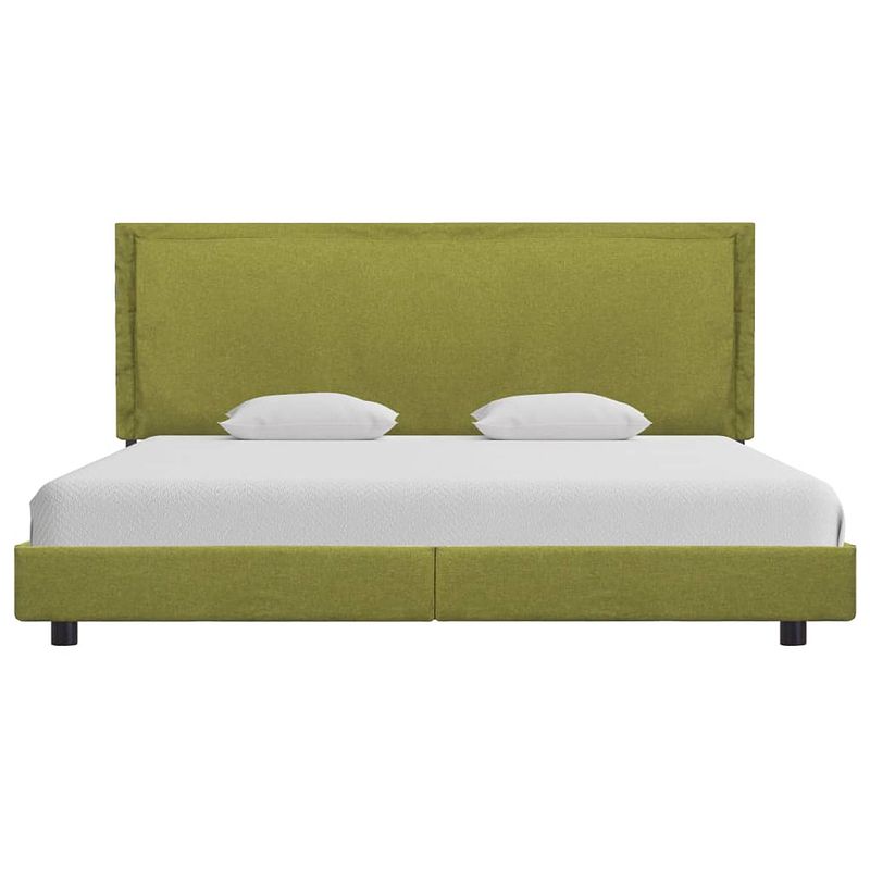 Foto van The living store bedgroep - groen - 207 x 186 x 95 cm - 180 x 200 cm (exclusief matras)