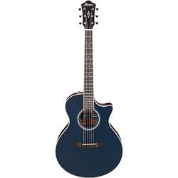 Foto van Ibanez ae200jr dark tide blue flat elektrisch-akoestische westerngitaar met gigbag