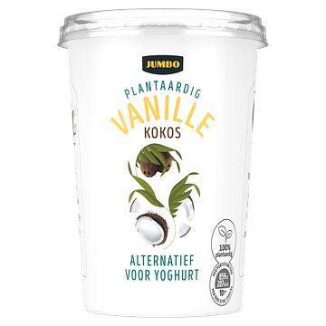 Foto van Jumbo plantaardige variatie op yoghurt vanille kokos 400g