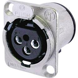 Foto van Neutrik nc3fd-v xlr-connector flensbus, contacten recht aantal polen: 3 zilver 1 stuk(s)