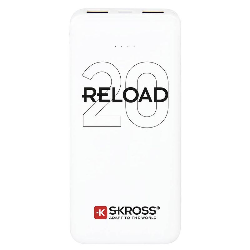 Foto van Skross reload 20 powerbank 20000 mah li-ion wit statusweergave