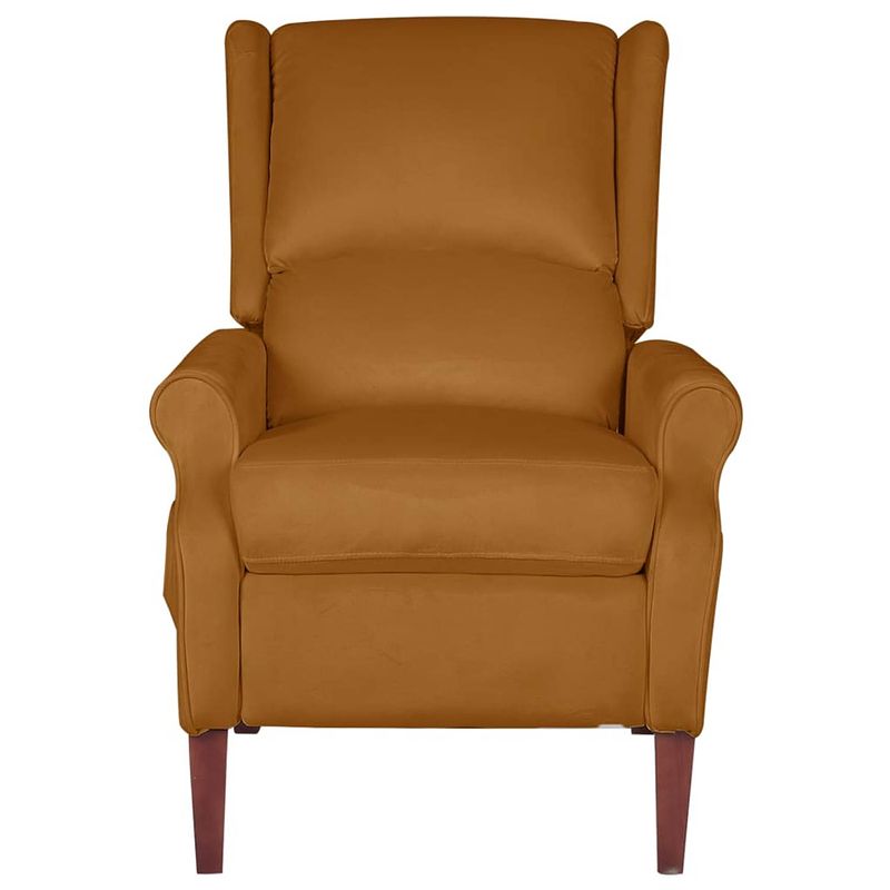 Foto van The living store massagestoel verstelbaar fluweel bruin - fauteuil