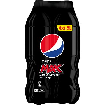 Foto van Pepsi max cola multipack fles 4 x 1,5l bij jumbo