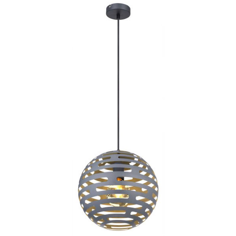 Foto van Industriële hanglamp caberta - l:30cm - e27 - metaal - zwart