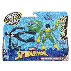 Foto van Marvel spider-man - set van 2 spider-man en octopus bend & flex-figuren - 15 cm