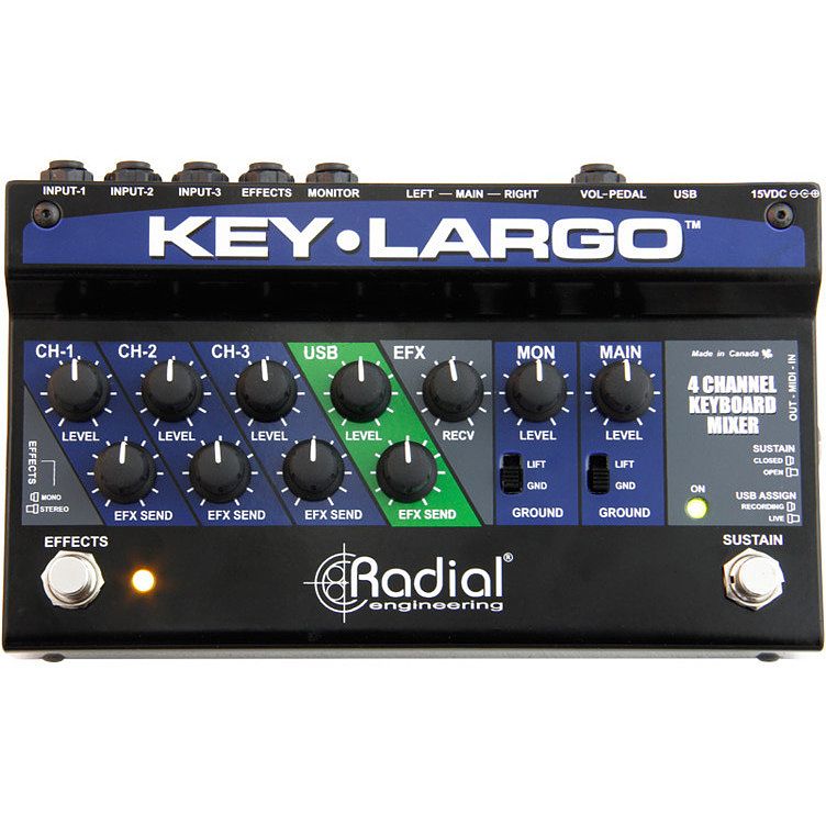 Foto van Radial key-largo keyboard mixer