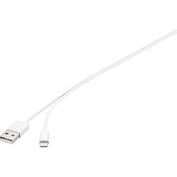 Foto van Basetech apple ipad/iphone/ipod aansluitkabel [1x usb-a 2.0 stekker - 1x apple dock-stekker lightning] 1.00 m wit