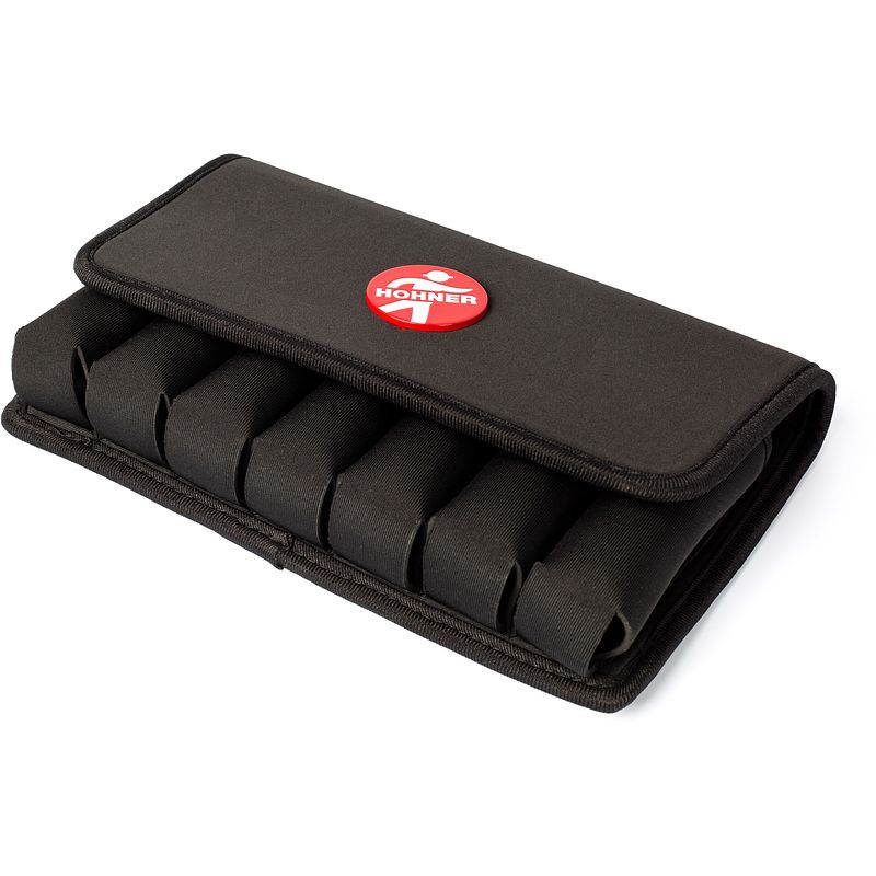 Foto van Hohner flexcase m tas voor 7 mondharmonica'ss