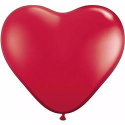 Foto van 25x hart ballonnen rood - ballonnen