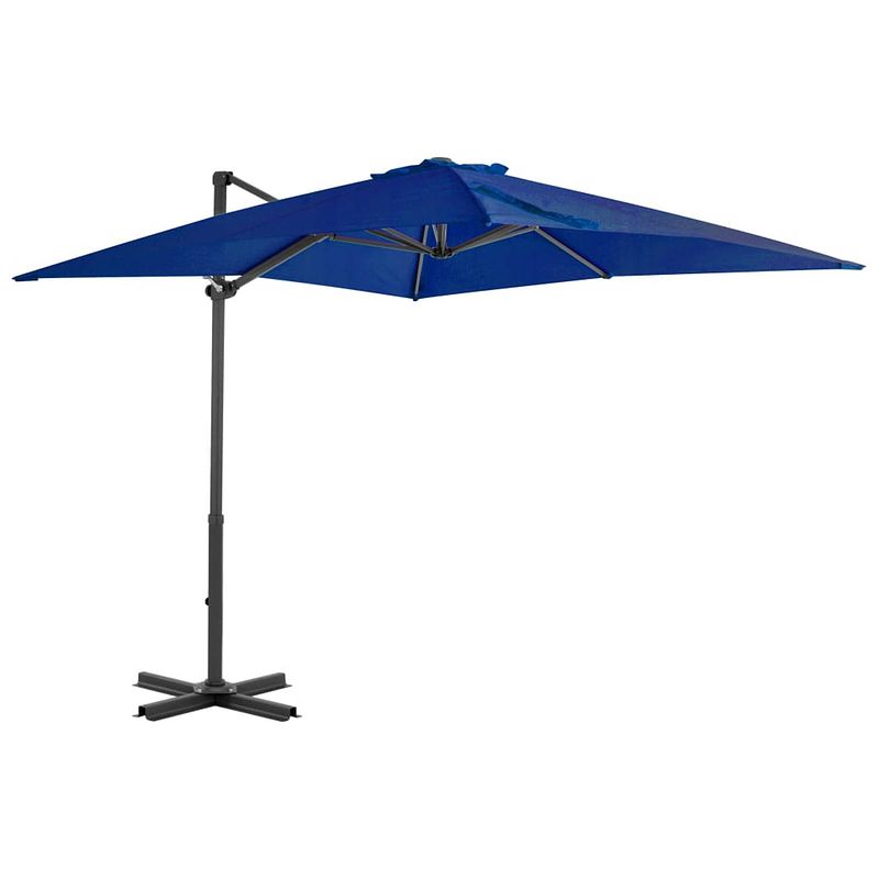 Foto van Vidaxl zweefparasol met aluminium paal 250x250 cm azuurblauw