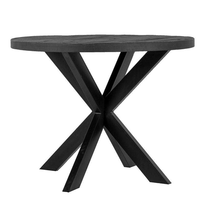 Foto van Giga meubel eettafel rond - zwart - ø100cm - eettafel eljero