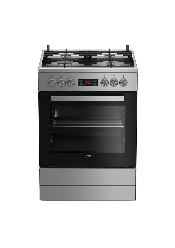 Foto van Beko fsm62330dxs nl gasfornuis rvs