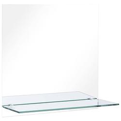 Foto van Vidaxl wandspiegel met schap 60x60 cm gehard glas