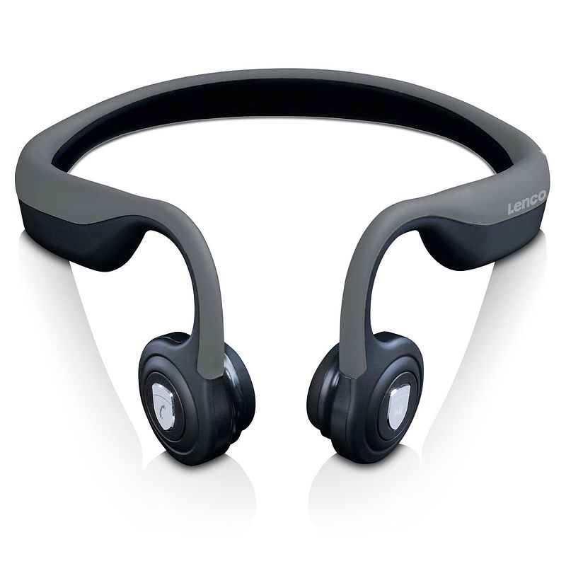 Foto van Bone conduction bluetooth hoofdtelefoon lenco hbc-200gy zwart-grijs