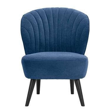 Foto van Fauteuil ventura - stof - donkerblauw - leen bakker