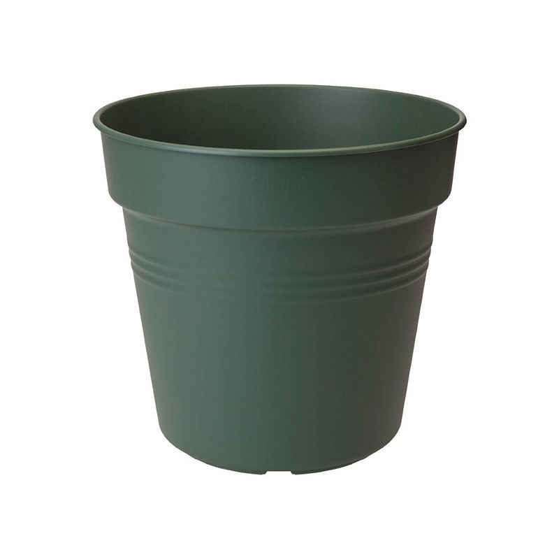 Foto van 3 stuks bloempot green basics kweekpot 35cm blad groen elho