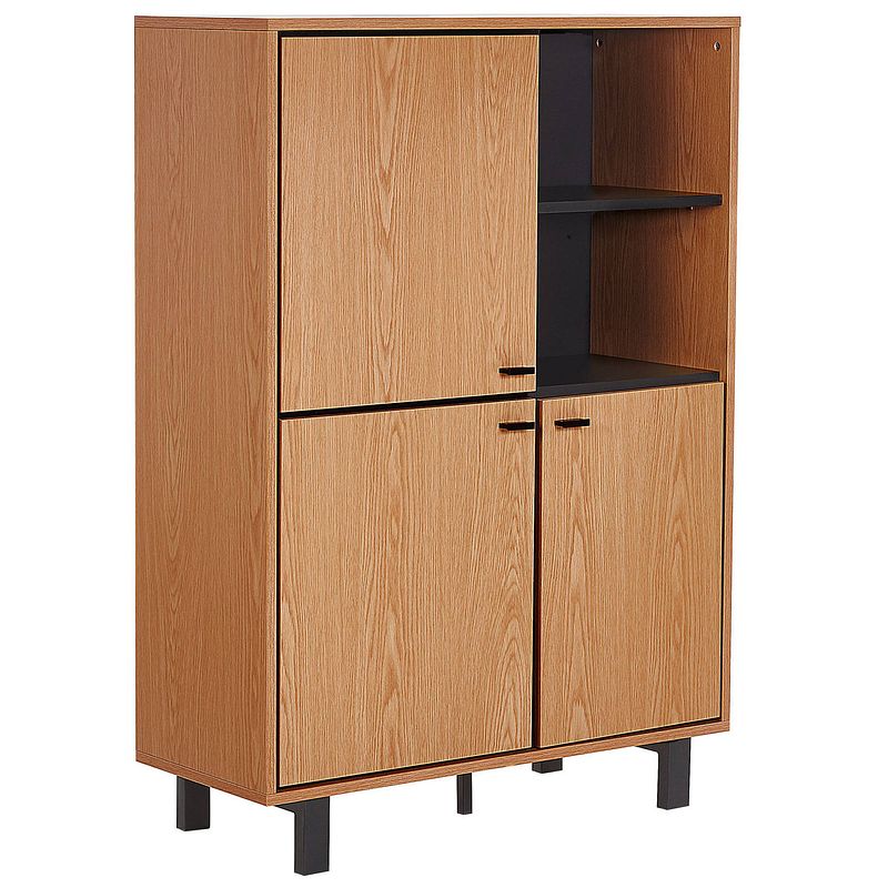 Foto van Beliani paramount - sideboard-lichte houtkleur-vezelplaat