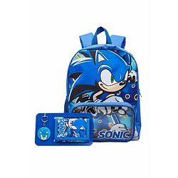Foto van Sonic rugzak inclusief sleutelhanger en portemonnee