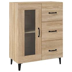 Foto van Vidaxl dressoir 69,5x34x90 cm bewerkt hout sonoma eikenkleurig