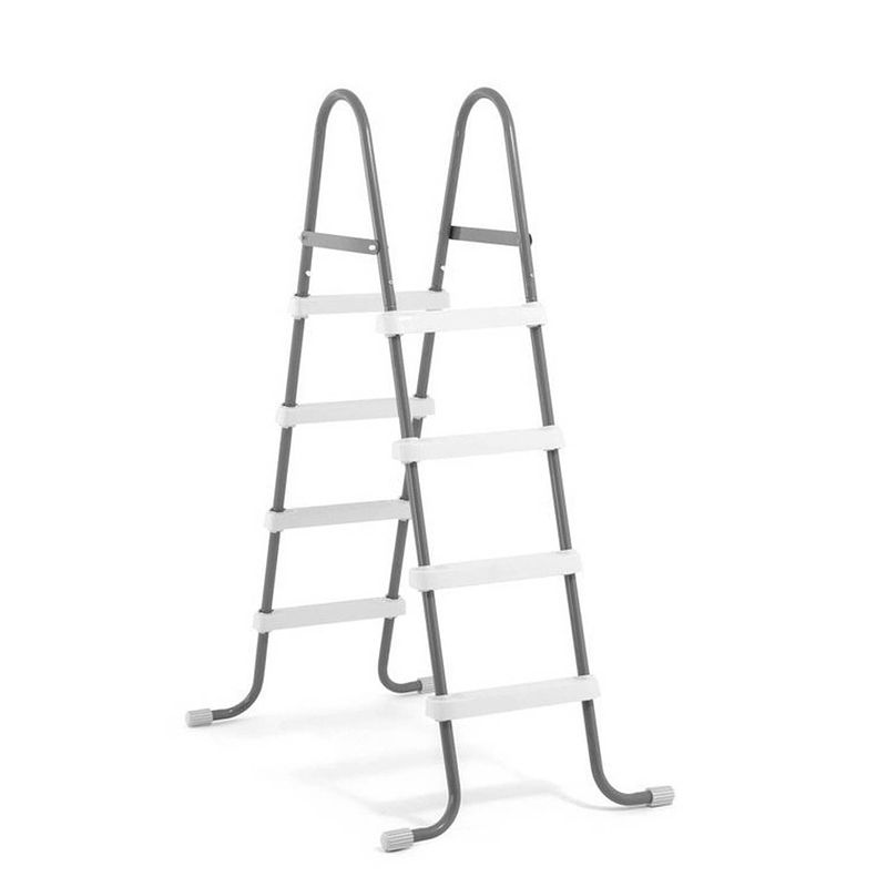 Foto van Intex zwembadladder 127 cm staal zilver/wit