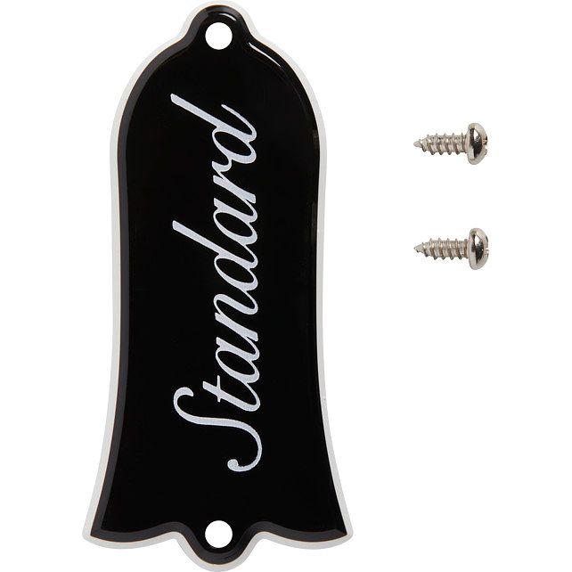 Foto van Gibson truss rod cover standard black halspen afdekplaat voor gitaar