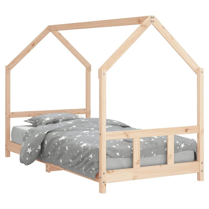 Foto van Vidaxl kinderbedframe 90x200 cm massief grenenhout