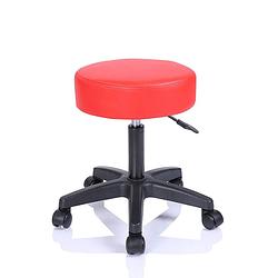 Foto van Werkkruk rood, rolkruk, werkstoel, krukje