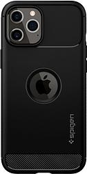 Foto van Spigen rugged armor apple iphone 12 / 12 pro back cover zwart