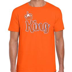 Foto van Oranje koningsdag t-shirt - king - voor heren xl - feestshirts