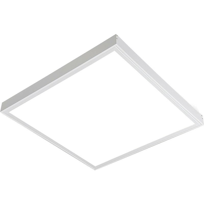 Foto van Led paneel - aigi clena - 30x30 helder/koud wit 6000k - 12w opbouw vierkant - mat wit - flikkervrij