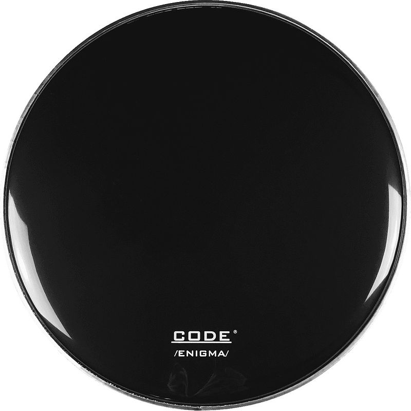 Foto van Code drum heads eblr16 enigma black bassdrumvel met dempring, 16 inch