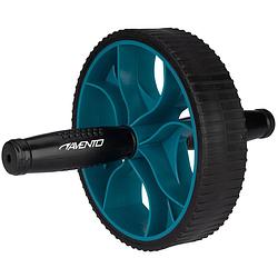 Foto van Avento fitnesswiel power ab-roller 17 cm zwart/blauw