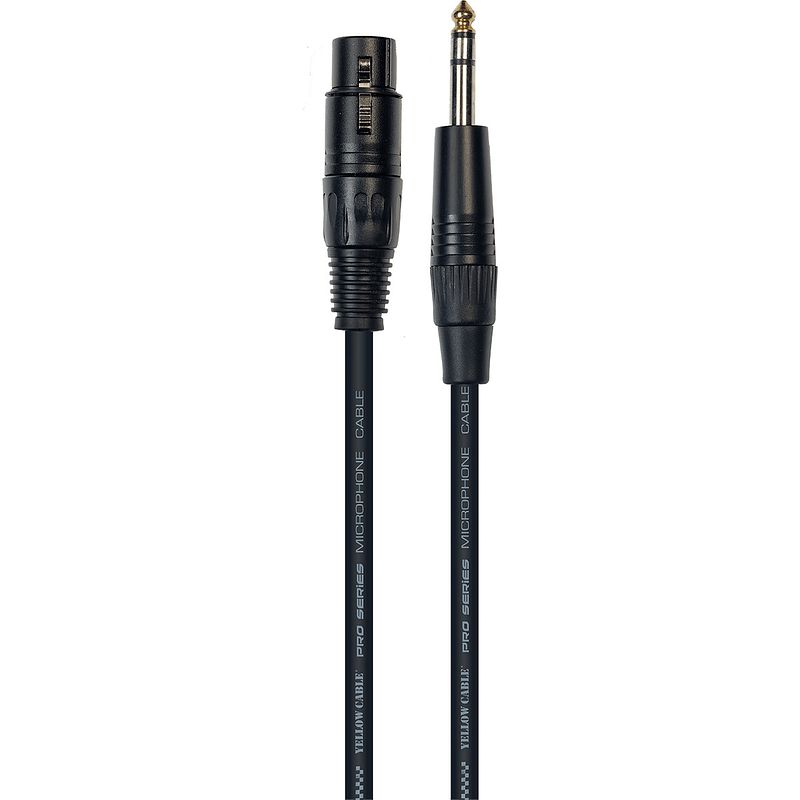 Foto van Yellow cable m05j-s microfoon- en signaalkabel, xlr female - 6.3mm trs jack, 5m