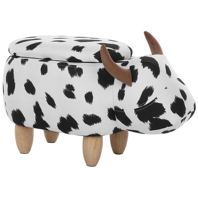 Foto van Beliani cow - hocker-zwart-polyester