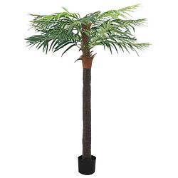 Foto van The living store phoenixpalm - kunstplant - 205 - 215 cm - gedetailleerde bladeren - nooit verwelkend - groen