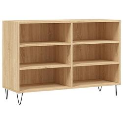 Foto van Vidaxl dressoir 103,5x35x70 cm bewerkt hout sonoma eikenkleurig