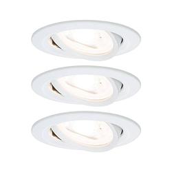 Foto van Paulmann 93467 nova inbouwlamp set van 3 stuks led gu10 19.5 w wit (mat)