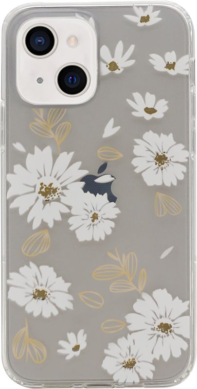 Foto van Bluebuilt daisy gold soft case apple iphone 13 back cover transparant